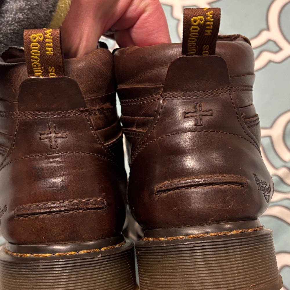 Dr. Martens Dark Brown Men's Leather Boots - Picture 7 of 14
